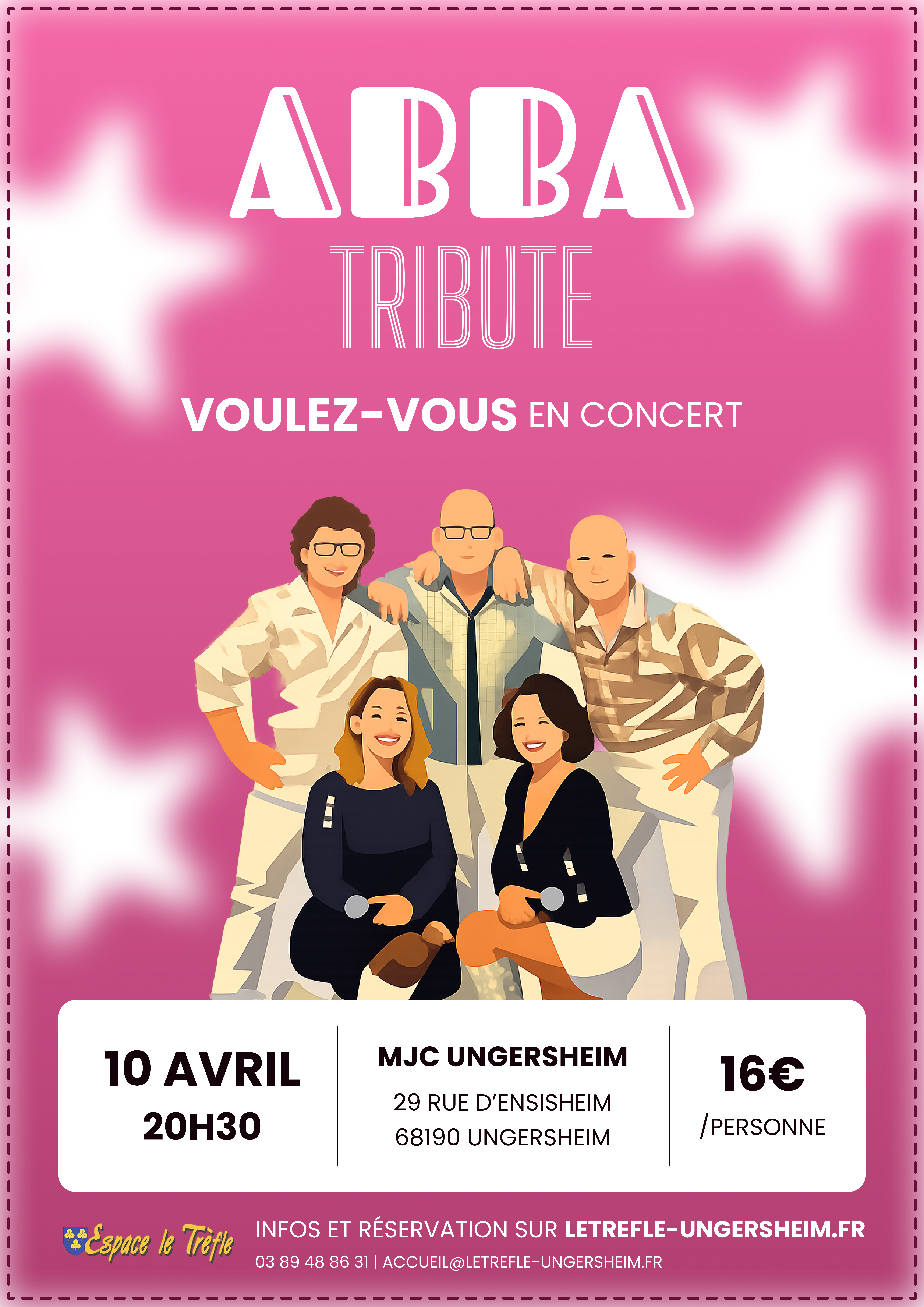 Affiche du groupe "Voulez-vous" tribute d'ABBA